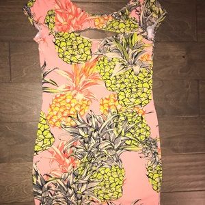 Guess Tropical Print Bodycon Dress- Size L